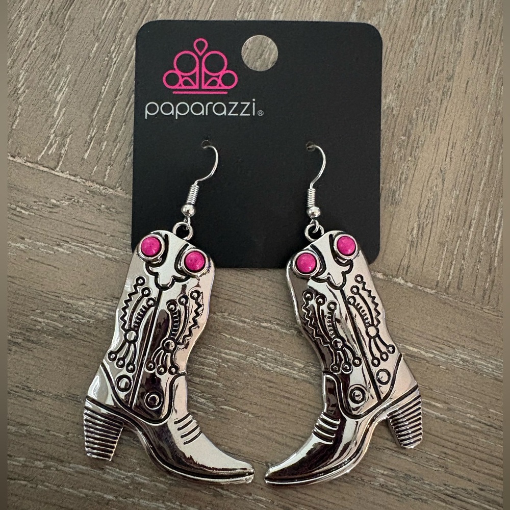 Paparazzi Cowgirl Boot Earrings